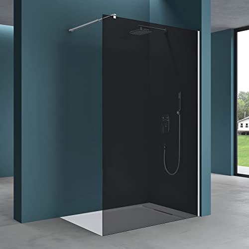Mai & Mai Duschwand für Dusche Duschabtrennung 100x200cm Walk-In ESG-Sicherheitsglas 10mm NANO Glas BRAM3 Bremen2VG
