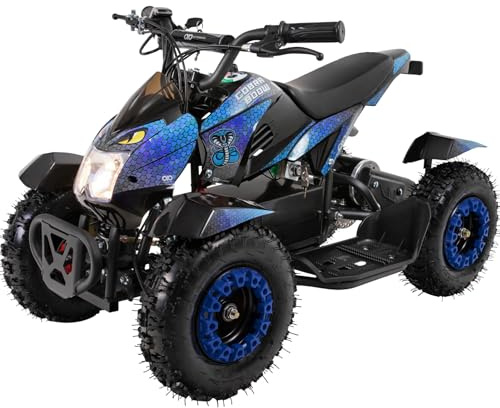 Actionbikes Motors Kinder Quad Elektro ATV Cobra (Schwarz/Blau)