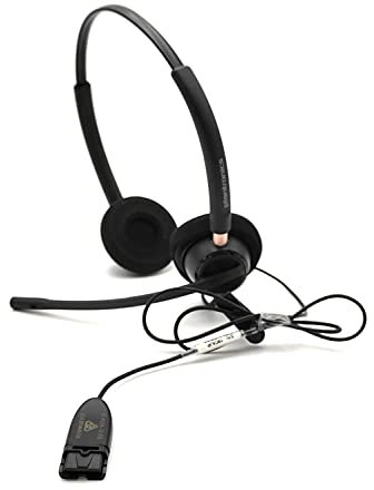 Plantronics HW520D Binaural Diadema Negro - Auriculares con micrófono (Centro de llamadas/Oficina, Binaural, Diadema, Negro, Alámbrico, Supraaural)
