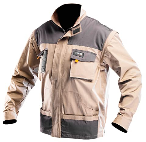 NEO TOOLS Arbeitsjacke 2in1 - Funktions Outdoor Jacke - Berufsjacke Montagejacke reflektierende - 240 g/m2 - Schutzjacke mit vielen Taschen - S-XXL (DE/NL/SE/PL, Alphanumerisch, XL, Regular, Regular)