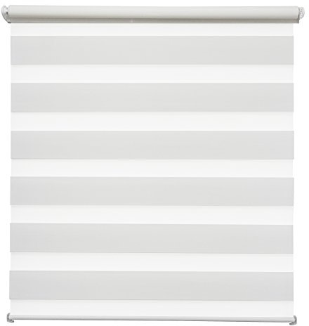 Tilldekor Doppelrollo/Duo-Rollo Klemmfix für Fenster und Türen, ohne Bohren, 60 cm x 160 cm, weiß inkl. Klemmträgern