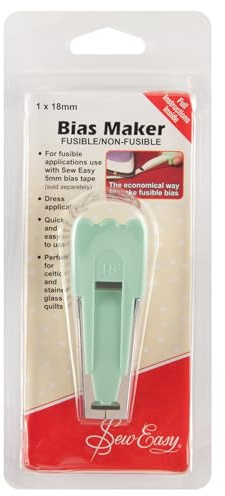 Sew Easy Bias Binding Maker –Creates 18mm Tapes Fusible & Non Fusible for Decoration in Celtic & Stained Glass Quilts, Sewing, Dressmaking