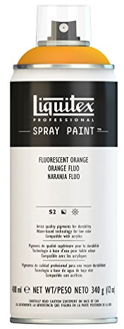 Liquitex 4450982 Professional Acryl Spraydose 400ml – Orange - fluoreszierend – Lichtecht, frostbeständig, mattes Finish, für Innen- & Außenbereich