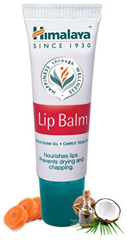 Himalaya Lip Balm with Wheatgerm Oil & Carrot Seed Oil Repairs Dry and Chapped Lips- 4.5g