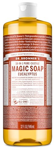 Dr. Bronner's Eucalyptus Pure-Castile Liquid Soap, Hand Soap, 32 oz