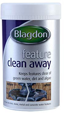 Blagdon Water Feature Clean Away Treatment, Keeps Features Clear of Green Water, Dirt & Algae, for Use on Resin, Stone, Metal & Concrete Water Features, 385g