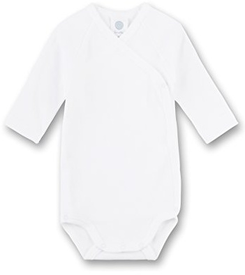 Sanetta 302300 – Långärmad skötkropp, basic collection, ekologisk bomull vit (andra färger)