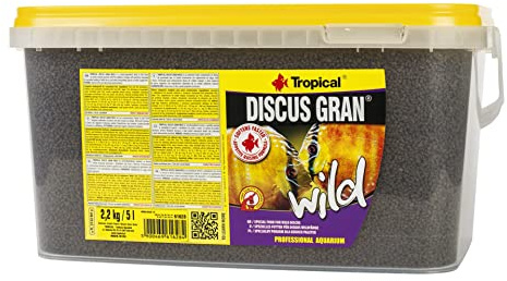 TROPICAL Discus Gran Wild 5L / 2,2kg - Alimento Especialmente formulado para Peces Discos Salvajes