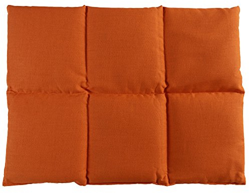 Cuscino termico: Cuscino con semi di colza 40x30 6 compartimenti, arancione. Terapia caldo e freddo