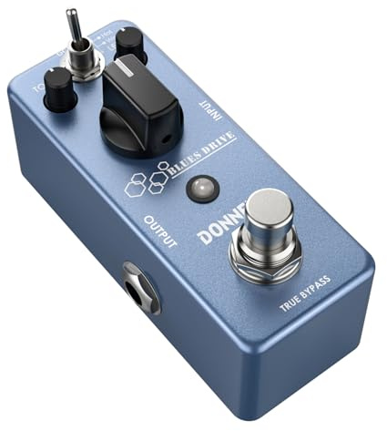 Donner Overdrive Guitar Pedal, Blues Drive Vintage Overdrive Effect Warm/Hot Modes for Pedal Boards Electric Guitar, True Bypass