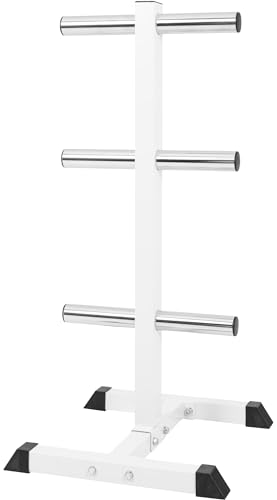 GORILLA SPORTS® Hantelscheibenständer - 6 Stangen, mit 50mm Scheibenaufnahme, bis 350 kg Belastbar, Stahl, Schwarz oder Weiß - Hantelständer, Scheibenständer, Hantelablage, Hantelbaum