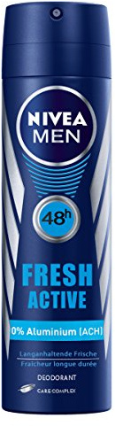 Nivea Men Fresh Activo Deo spray sin aluminio, 4-pack (4 x 150 ml)