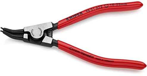Knipex Pinza per Anelli di Sicurezza per Anelli di Sicurezza Esterni Su Alberi Angolazione a 45° Bonderizzata Nera, Rivestiti in Resina Sintetica 130 Mm 46 31 A12