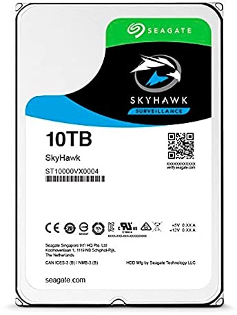 Seagate SkyHawk 10TB Surveillance Hard Drive - SATA 6Gb/s 256MB Cache 3.5-Inch Internal Drive (ST10000VX0004)