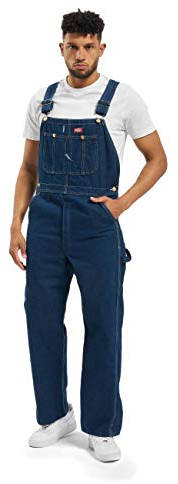 Dickies Herren Latzhose DB100 - Bib Overall,Blau (Rnsd Ind/Blu Rnb),W34/L32