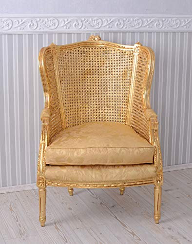 PALAZZO INT Fauteuil rembourré Type «Chateau de Versailles - en Or de Style Baroque exclusivité Palazzo