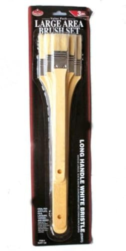 Large Area Brush Set - Long Handled White Bristle