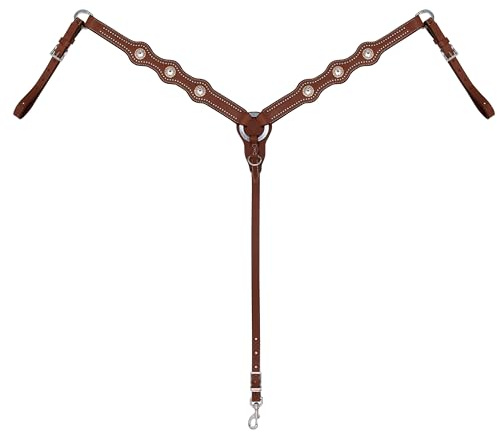 Weaver Leather Stacy Westfall Showtime Scalloped Breast Collar, Brown