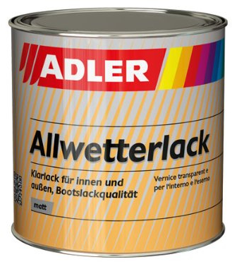 ADLER Allwetterlack Bootslackqualität Matt 750 ml - Klarlack für außen