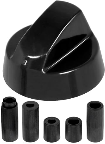 Spares2go Universal Black Control Switch Knob for All Makes and Models of Oven Cooker & Hob 40mm Plastic