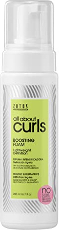 All About Curls Boosting Foam | Lightweight Definition Hold | Curly Hair Products | Volumizing Extra Fullness & Body | All Curly Hair Types | Vegan & Cruelty Free | Sulfate Free | 6.7 Fl Oz