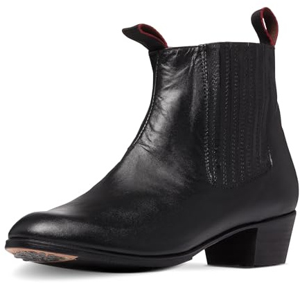 Colonial 127 Men's Folklorico Flamenco Boots with Nails, Leather, 5cm Heel, 9 US, 28 MX, Black