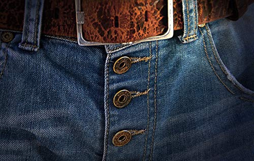 Home Comforts Brass Buckle Demin Belts Jeans Buttons Fashion-20 Inch By 30 Inch Laminated Poster With Bright Colors And Vivid Imagery-Fits Perfectly In Many Attractive Frames