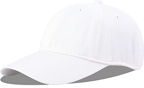 LANGZHEN Neutral Lavado Retro Agujero de algodón Ajustable Sombrero de Padre sólido, Gorra de béisbol clásica Lavada con Agua para Hombres y Mujeres (Blanco)