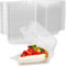 LATERN 100 Piezas Cajas de Rebanadas de Pastel, Cajas Individuales de Tarta de Queso Cajas para Cupcakes con Forma de Concha Recipiente de Comida con Bisagras de Plástico Transparente con Tapas