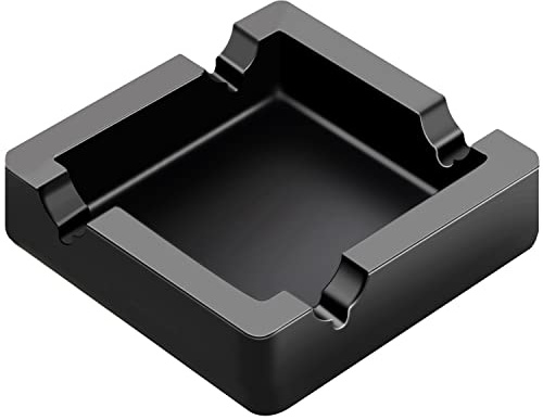 Cigar Ashtray & Large Cigarette Ashtrays for Outdoors Indoor Outside Patio Pool,2 Sizes Rest Unbreakable Silicone Ashtray,Large Cigar Holder Ash tray for 40-70+ Ring Guage Cigars