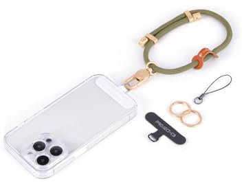 project-cb Handschlaufe Handy 1,Handykette Pads 2,Schlüsselringe 2,Universal,Handy Band,Halterung(Grün-G)