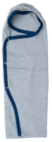 Lilano, Wolle Pucksack Pucktuch Decke zum Pucken Baby, 70% Bio-Wolle, 30% Seide, 210 gr./m² (Marine/Natur)