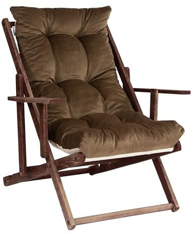 TECNOCUCI Coussin rembourré pour fauteuil relax (115 x 55) – en velours – 100 % fabriqué en Italie – Pièce de rechange idéale pour intérieur et extérieur (jardins, cours, terrasses) – Disponible en