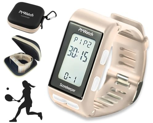 Pt Watch Reloj Contador de Puntos para Pádel y Tenis – Reloj Deportivo con Cronómetro y Alarma – Accesorios Padel Scorekeeper para Muñeca, Resistente al Agua