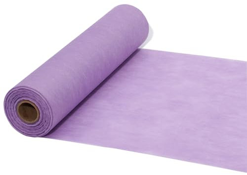 FRKOKRFA Runner da tavola in tessuto non tessuto, Lilla, 25 m x 30 cm Runner decorazione da tavolo rotolo, per compleanni, matrimoni, battesimi, comunioni e altre celebrazioni