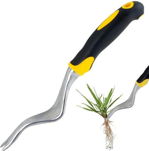 panemy Extractor de Maleza, Quita Extractor Malas Hierbas Jardin de 29 cm, Escardador Malas Hierbas Manual, Weeder, Arrancador, Eliminar Herramientas, Amarillo