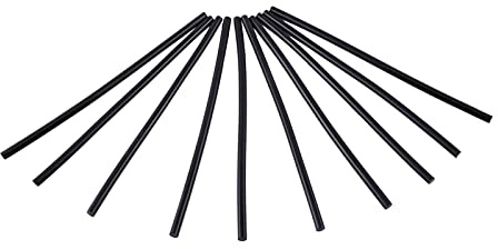 Omabeta 10 Pezzi Black Hot Melt Colla Stick a Caldo Melt Melt Adesivi Adesivi Legging Ad Alta Resistenza stabilità Termica Velena (7 * 200mm)