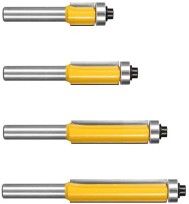High Speeded Flush Trim Router Bit with Ball Bearing 8mm Shaft for Wood Trimming Edging Copying Plywood Hardwood Tool Flush Trim Router Bit with Ball Bearing