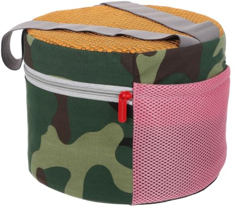 PERSELOSO Camouflage Gardening Stool with Shoulder Strap, Foldable Epp Seat | 9.65 X 9.65x7.09 in Size, Thickened Hard Surface, Portable Support for Weeding and Camping
