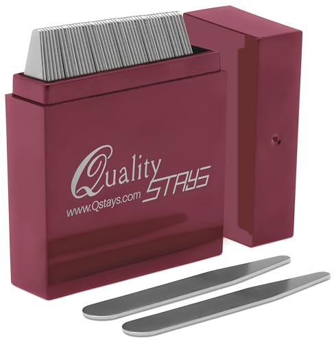 36 Metal Steel Collar Stays for Men's Dress Shirts – 2.5 Length