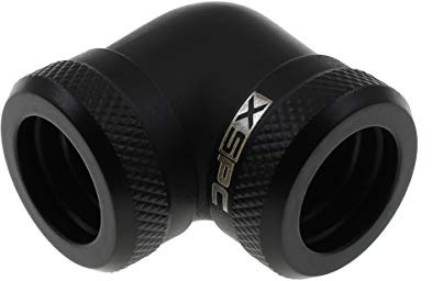 XSPC 14mm PETG Rigid Tubing Elbow Fitting - Matte Black