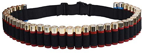 Cintura per Proiettili, Tactical 50 Shortgun Shell Bandolier Cintura Munizioni Holder Cartuccia Cintura 140 cm