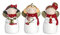 Leonardo Natale Weihnachtsengel 3 Stück, singende Weihnachts-Figuren Xmas, festliches Geschenk, Weihnachtsdeko, 3er Set, weiß rot gold, 8 cm 034857
