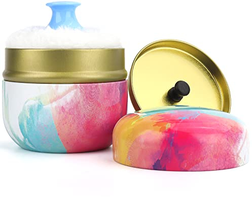 LIONVISON Babypuder Dose, Body Puderdose mit weichem Puderquaste Reisebehälter für Körperpuder, Home Travel Puderetui für Talkumpuder und lose Puder (Bunt)