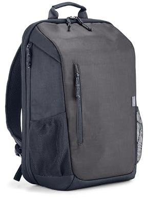 HP Laptop-Rucksack | für 15,6 Laptops | 18 L (nicht erweitert)/21 L (erweitert) | wasserabweisend | unisex | 510 g | verschließbare Reißverschlüsse | reflektierendes Material | RFID-Fach | Grau