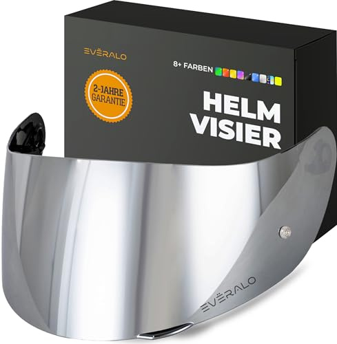 Visier Everalo™ Kompatibel Mit Agv K1 - K1s - K3sv - K5 - K5s - S4sv - Horizon - Skyline - Strada - Stealth sv - Compact - GT-2 - Pinlock Ready Helmvisier (Verspiegelt Chrom)