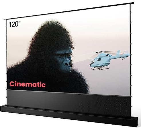 AWOL VISION ALR Cinematic Screen Beamer Leinwand Elektrisch für die Nutzung mit einem Ultra-Kurzdistanz-Beamer im Heimkino oder für Buisnessprojektionen - 120 Zoll - 221,4 x 124,5 cm - 4K 8K UHD
