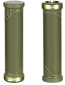 Funn Hilt JR Mountain Bike Handlebar Grips with Single Lock On Clamp, Bicycle Handlebar Locking Grips with 19 mm Inner Diameter, 3/4 Inch Bicycle Grips for Youth, Girls and Boys (Olive Green)