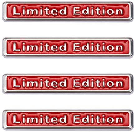 4 Pezzi 3D Auto Edizione Limitata Logo Argento Metallo Auto Sticker Emblema Distintivo Auto per Auto Moto Moto Bike Skate Finestra Porta per computer portatile regalo di sintonia