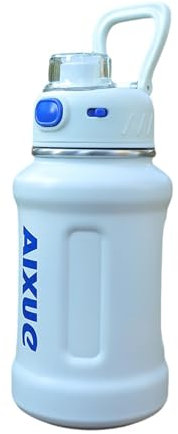 weiting Wide Mouth Insulated Water Bottle,20 Oz Wall Hydro Jug Water Flask | Leakproof Wide Mouth Bottle for Hot Cold Drink with Straw Lid & Carry Handle Fit Car Cup Holder